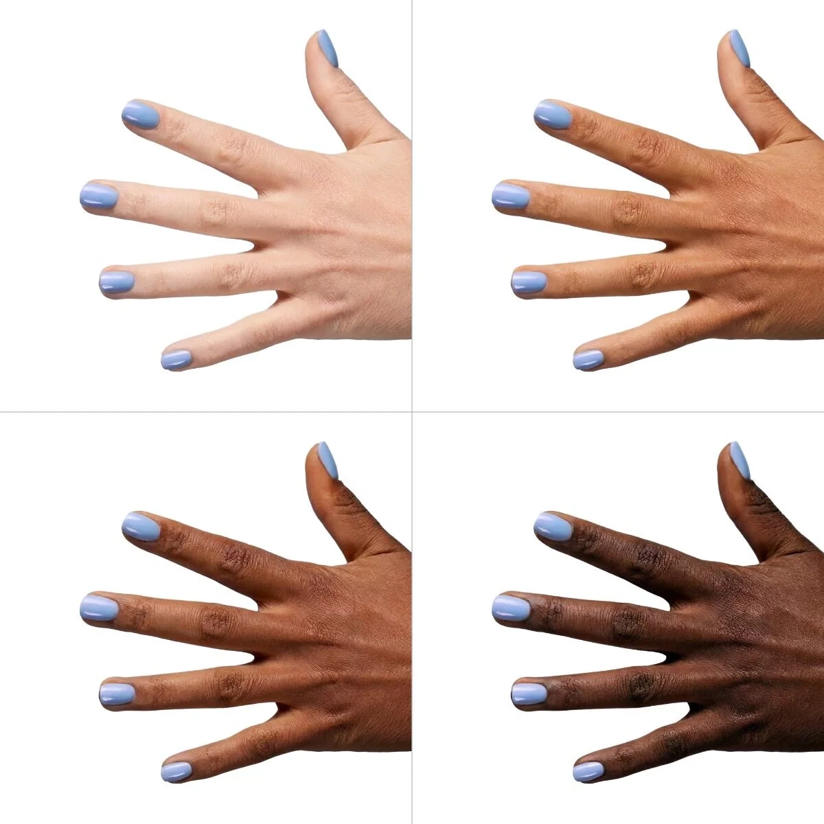 błękitny lakier hybrydowy zimowy manicure
