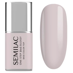 Jasnoróżowy lakier hybrydowy do paznokci Semilac Barely Pink naturalny manicure