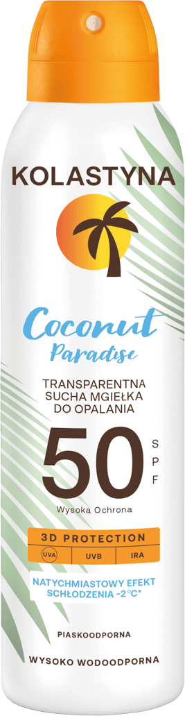 kokosowa mgiełka SPF50 z efektem chłodzenia