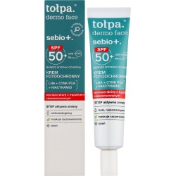 krem SPF 50 na trądzik i zaczerwienienia Tołpa Sebio+
