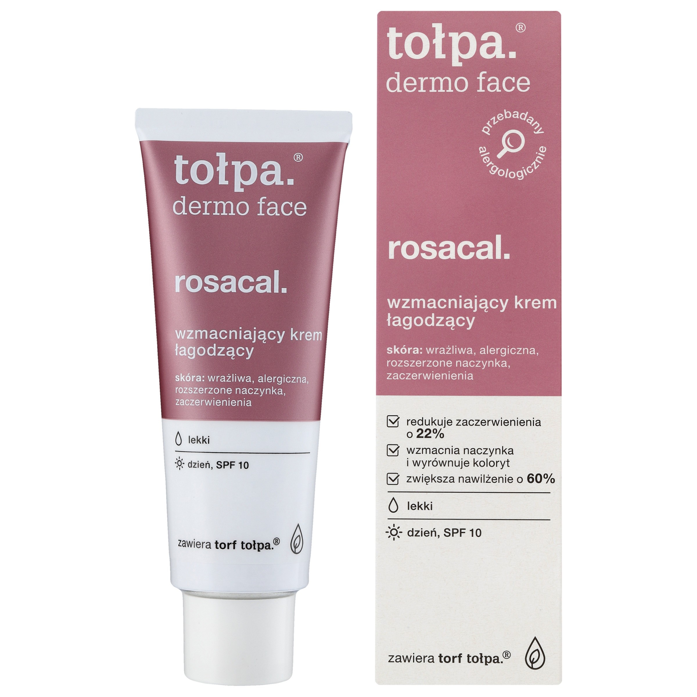 krem na zaczerwienienia SPF 10 do cery naczynkowej Tołpa Rosacal