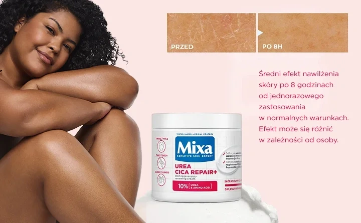 lekki krem Mixa szybko się wchłania