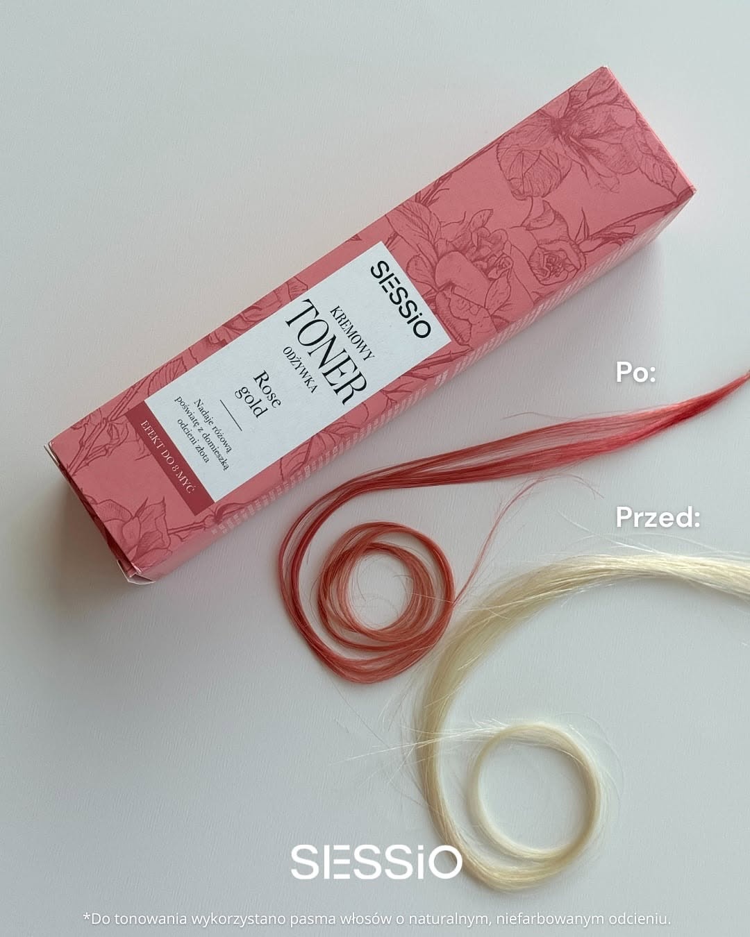toner do włosów bez amoniaku Rose Gold