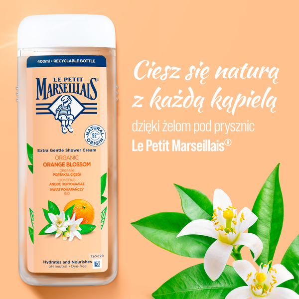 żel pod prysznic o zapachu kwiatu pomarańczy