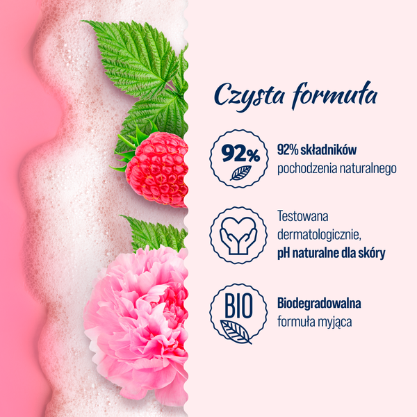żel pod prysznic o zapachu maliny