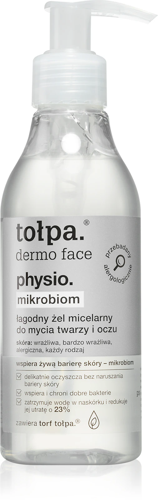 żel micelarny Tołpa Physio Mikrobiom do mycia twarzy i oczu