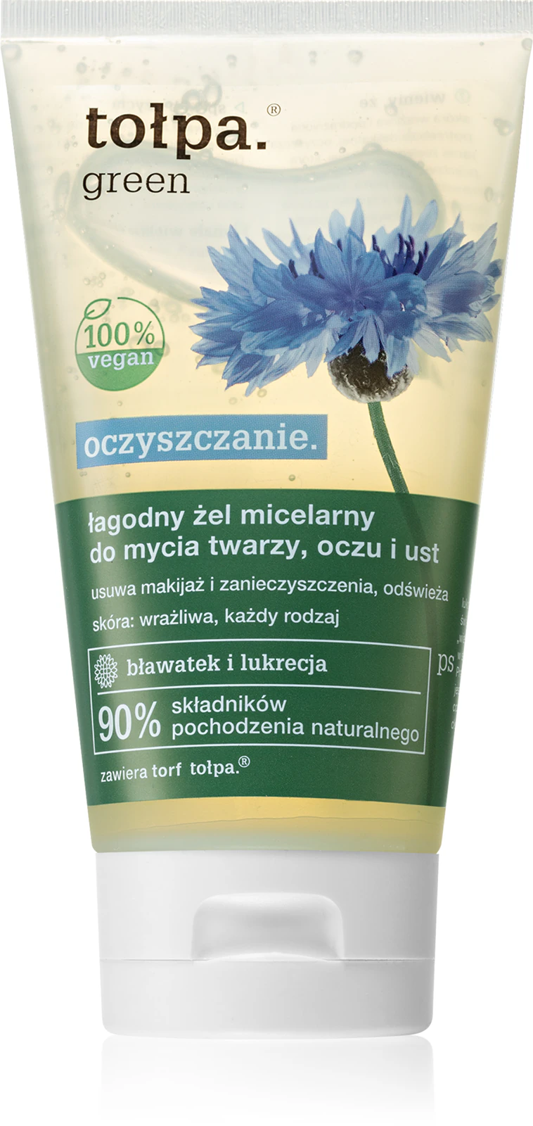 łagodny żel micelarny Tołpa Green do skóry wrażliwej