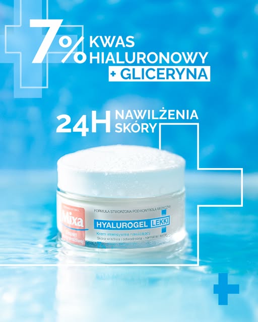 lekki krem z kwasem hialuronowym do cery odwodnionej