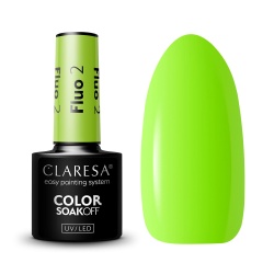 Limonkowy lakier Claresa Fluo 2 żółto-zielony neon na lato