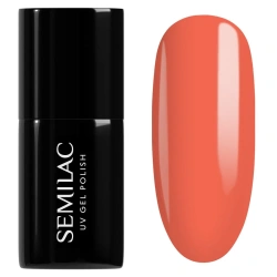 Neonowy łososiowy lakier Semilac Bittersweet Orange na lato