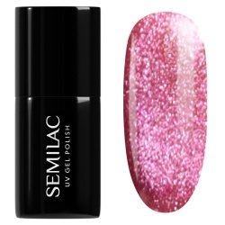 Malinowoczerwony lakier Semilac Magnetic Raspberry cat eye flash