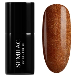 Lakier Semilac Glazed Cinnamon efekt szkliwa i cinnamon nails