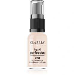 Matujący podkład i korektor 2w1 Claresa Liquid Perfection 101 Light