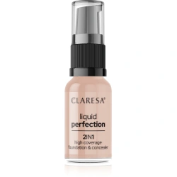 Matujący podkład i korektor 2w1 Claresa Liquid Perfection 104 Nude