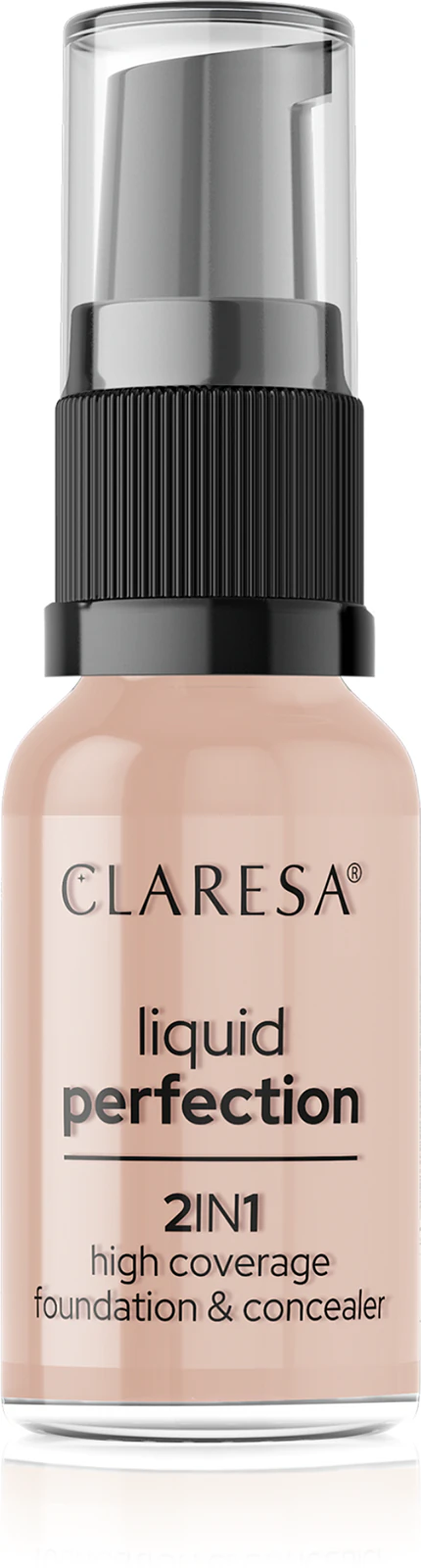 Matujący podkład i korektor 2w1 Claresa Liquid Perfection 104 Nude