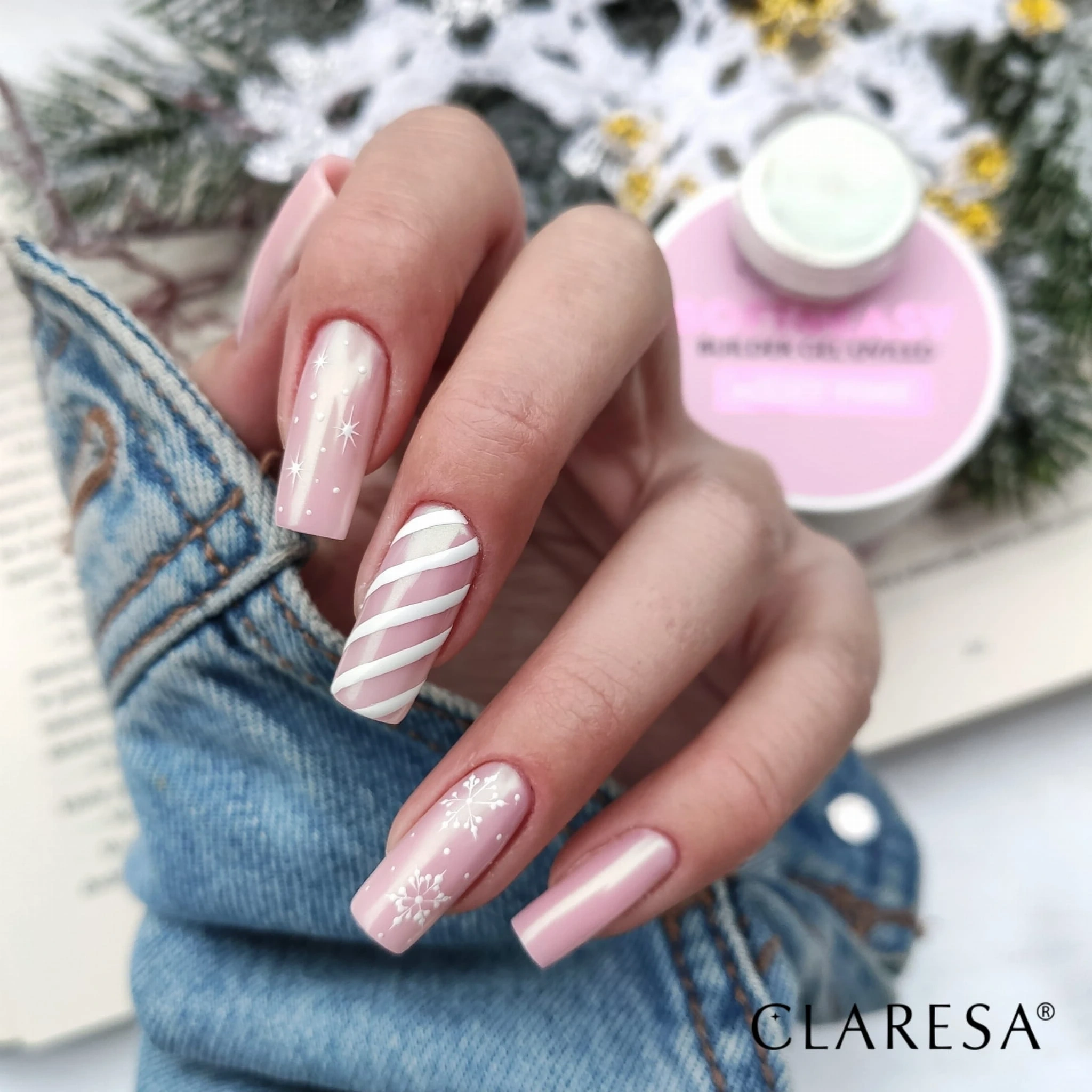 Mlecznoróżowy żel budujący do przedłużania paznokci Claresa Soft & Easy Milky Pink - obrazek 4