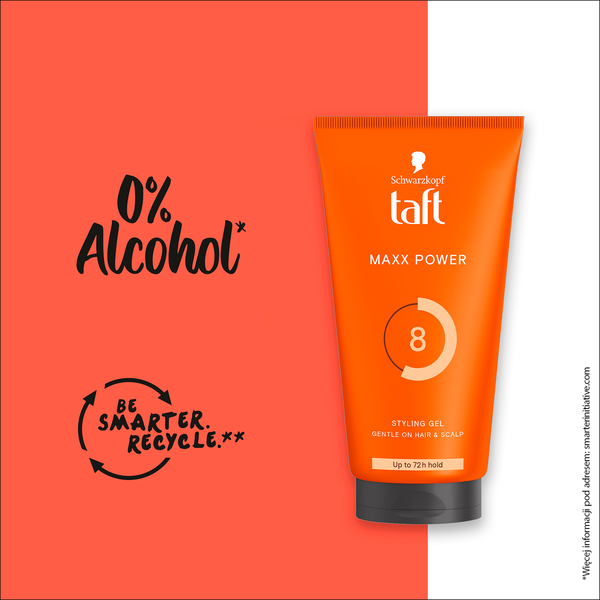 Mocno utrwalający żel do stylizacji włosów Taft Maxx Power - obrazek 5