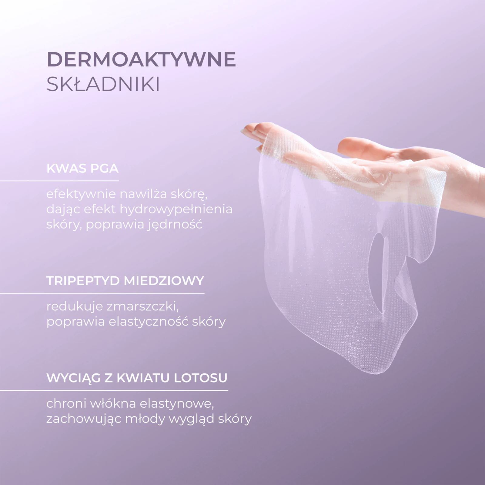 hydrożelowa maska do twarzy na przesuszenie