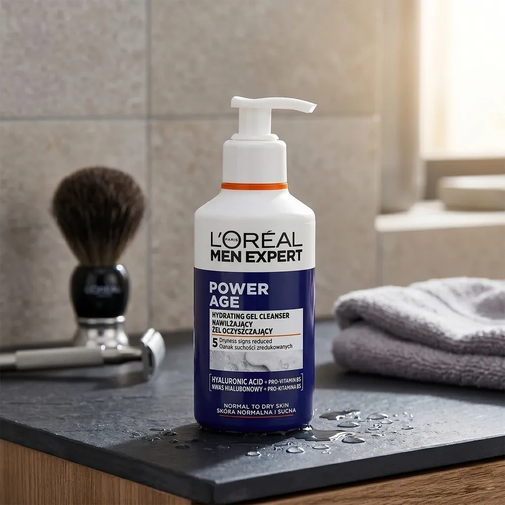 Loreal Men Expert Power Age żel do mycia twarzy do cery suchej