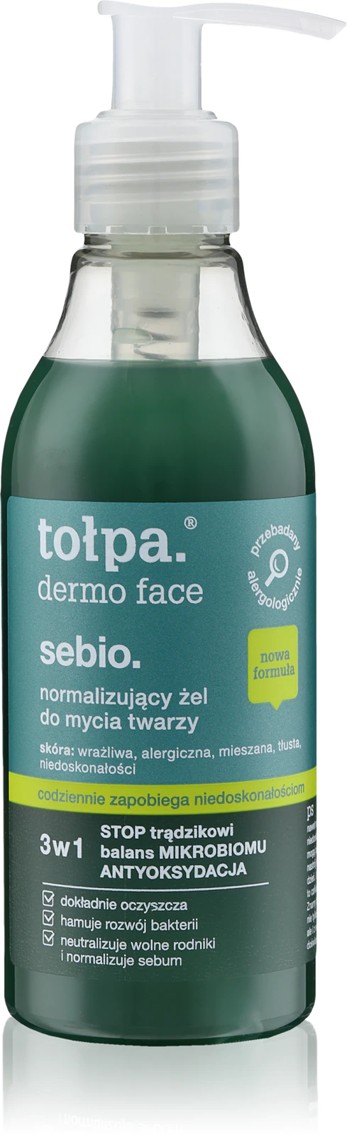 żel do mycia twarzy Tołpa Sebio na nadmiar sebum