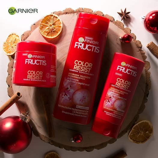 Ochronny szampon z jagodami acai do włosów farbowanych i rozjaśnianych Garnier Fructis Color Resist - obrazek 5