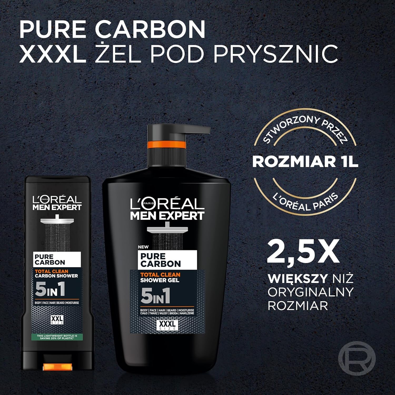 męski żel pod prysznic z węglem aktywnym