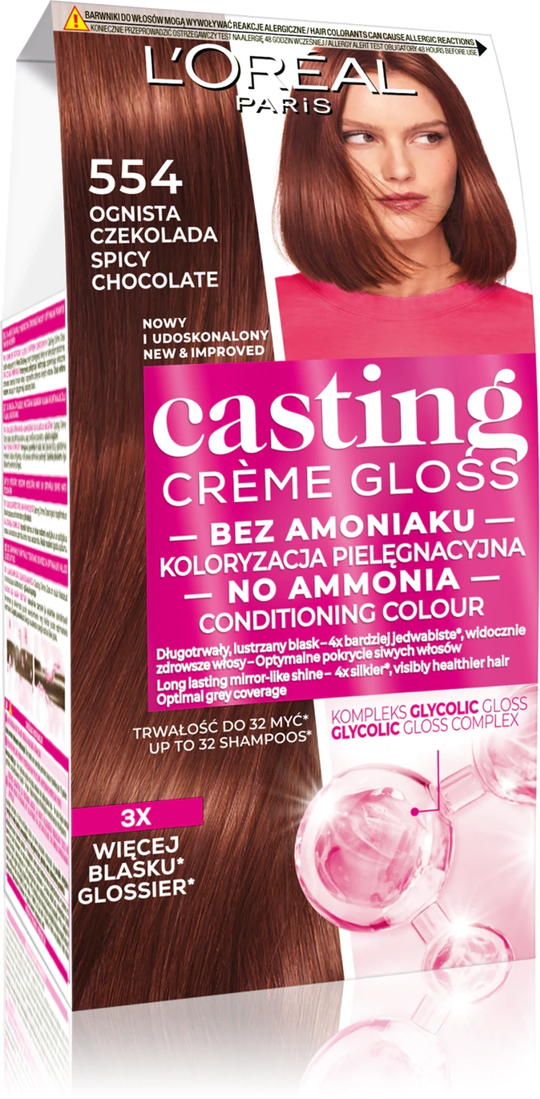 Loreal Casting Creme Gloss farba do włosów Ognista Czekolada