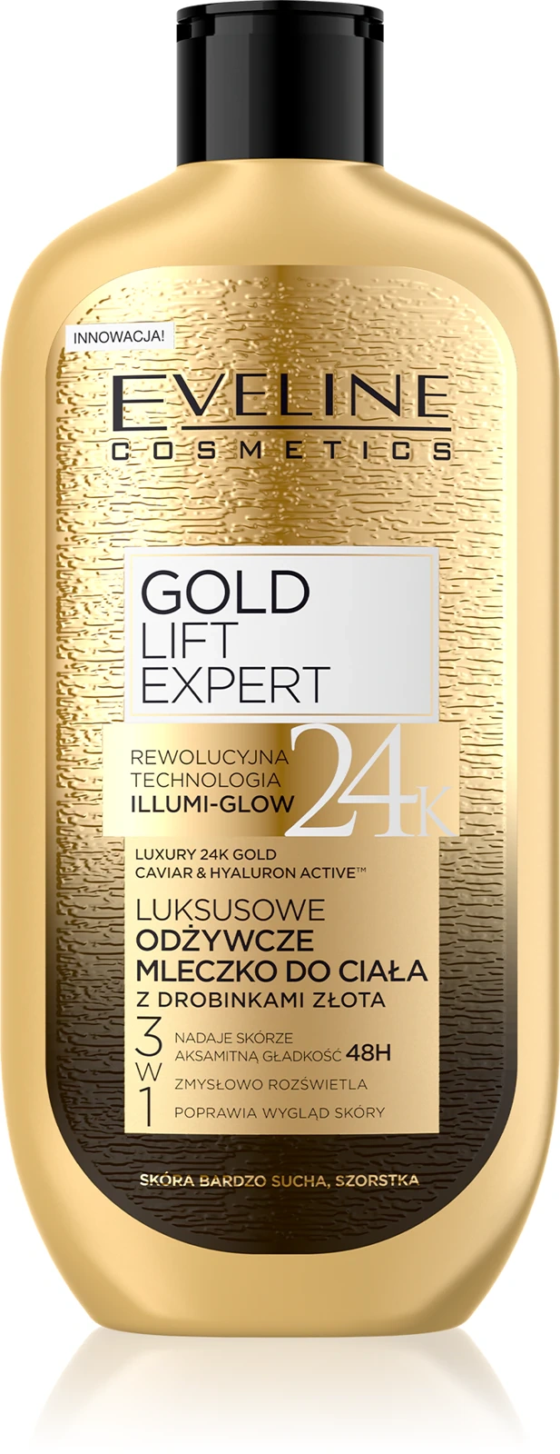 mleczko do ciała Eveline z 24 karatowym złotem