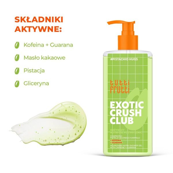pistacjowy żel pod prysznic ze słonym karmelem