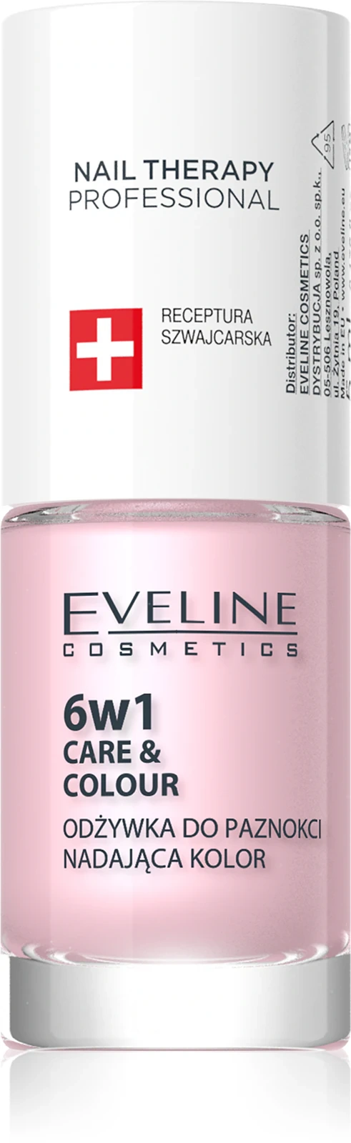 Różowa odżywka Eveline Nail Therapy na łamliwe i rozdwajające się paznokcie