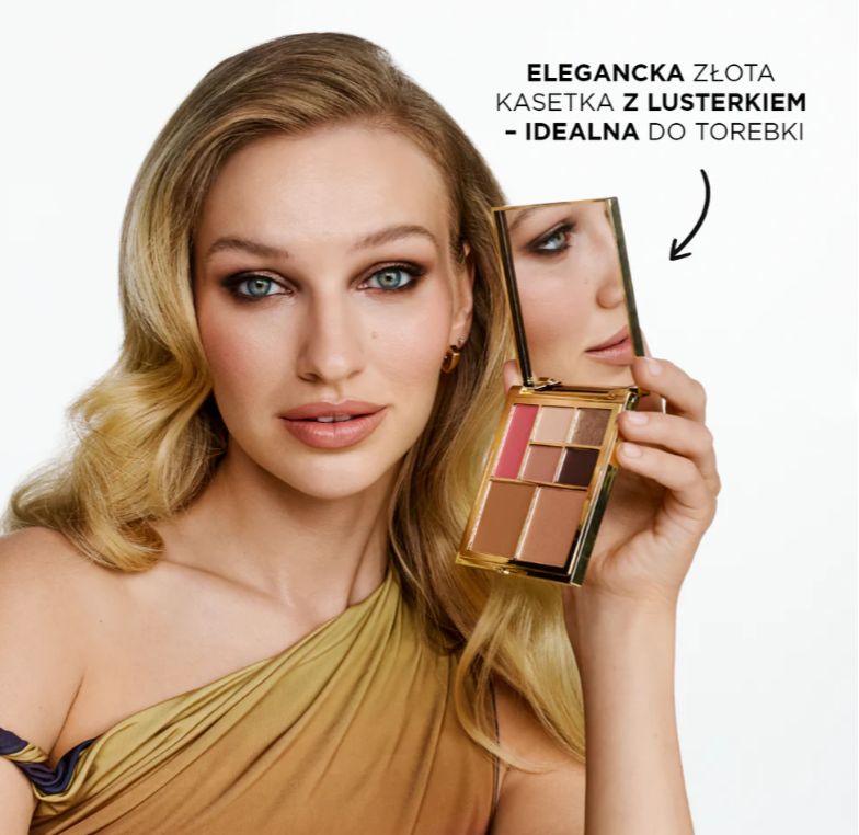 paleta do konturowania twarzy i makijażu oczu bez smug