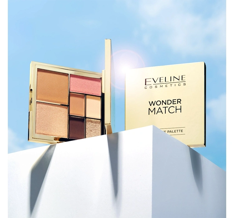 paleta Eveline Wonder Match z cieniami bronzerem różem i rozświetlaczem