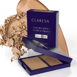 Paletka bronzerów do konturowania twarzy Claresa Duo Palette 01 More Sculpted