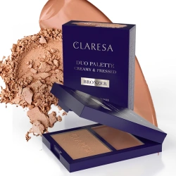 Paletka bronzerów do konturowania twarzy Claresa Duo Palette 02 Sun Tropez