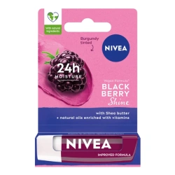 pomadka jeżynowa do ust z połyskiem NIVEA Blackberry Shine