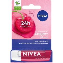 pomadka wiśniowa do ust z połyskiem NIVEA Cherry Shine