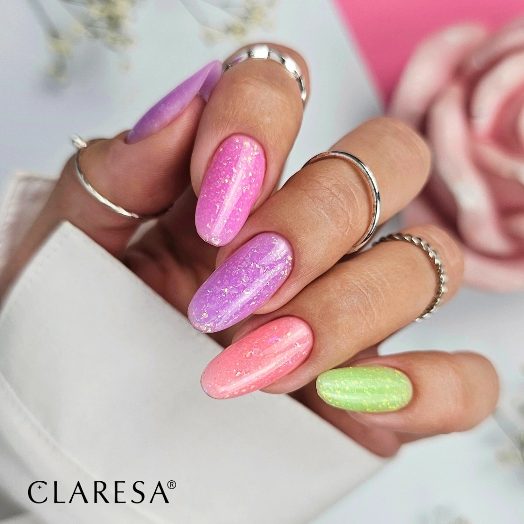 Claresa Brush Easy Gel Glitter Pistachio żel budujący w butelce