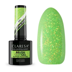 Pistacjowy żel Claresa Glitter Pistachio z mieniącą się folią