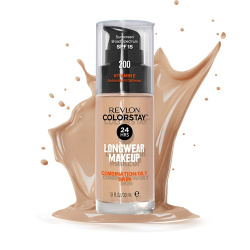 Podkład matujący kryjący do cery tłustej Revlon ColorStay SPF 15 200 Nude