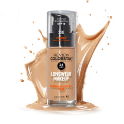 Podkład matujący kryjący do cery tłustej Revlon ColorStay SPF 15 220 Natural Beige