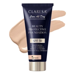 Podkład nawilżający z SPF 50 Claresa Care All Day 1W Light Warm