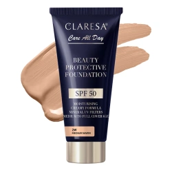 Podkład nawilżający z SPF 50 Claresa Care All Day 2W Medium Warm