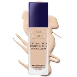 Podkład-serum nawilżający z naturalnym wykończeniem Claresa Care All Day 1W Light Warm