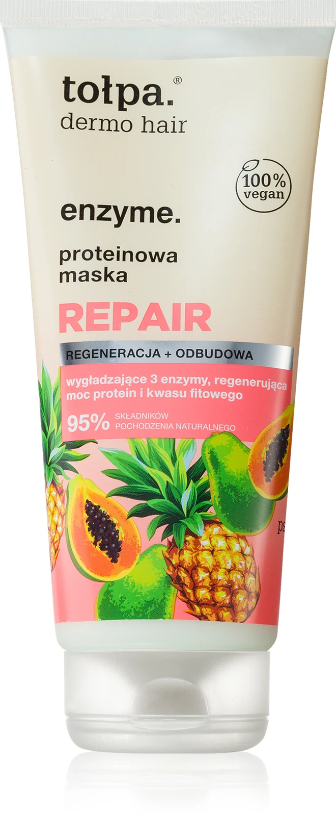 maska Tołpa z enzymami do włosów farbowanych