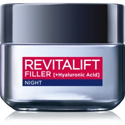 krem przeciwzmarszczkowy na noc z kwasem hialuronowym Loreal Revitalift Filler