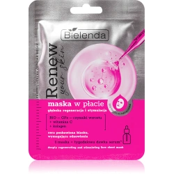 maska w płachcie Bielenda Renew Your Skin do szarej cery