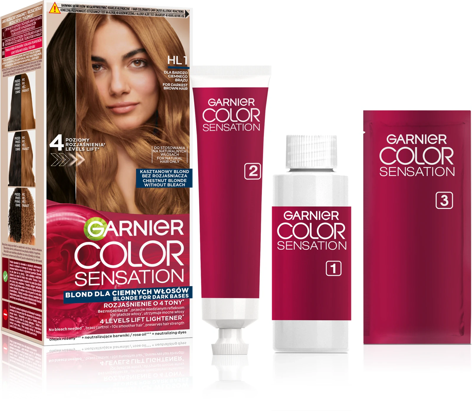 Farba Garnier Color Sensation HL1 do ciemnych włosów