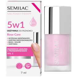Odżywka Semilac Rose Care do łamliwych paznokci regeneracja płytki