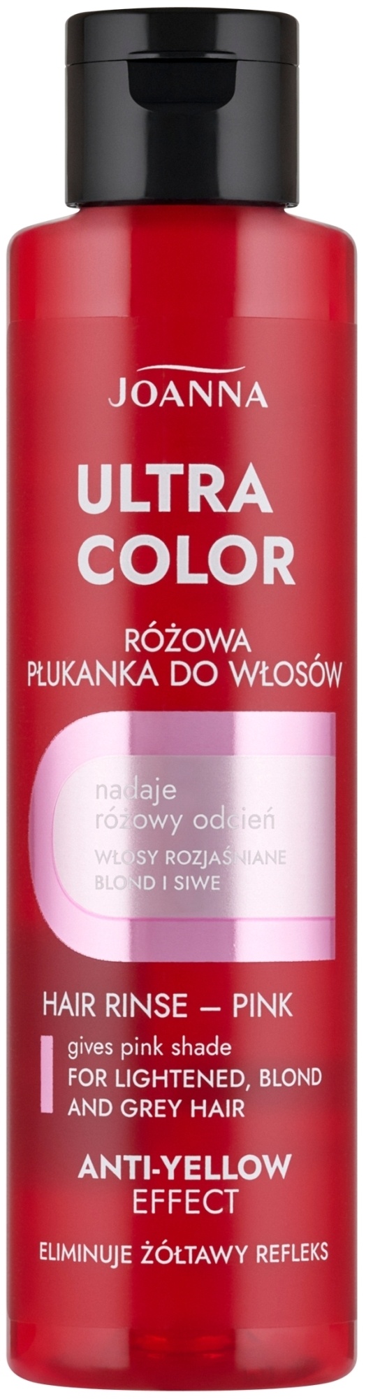 Płukanka Joanna Ultra Color do różowych refleksów na blondzie