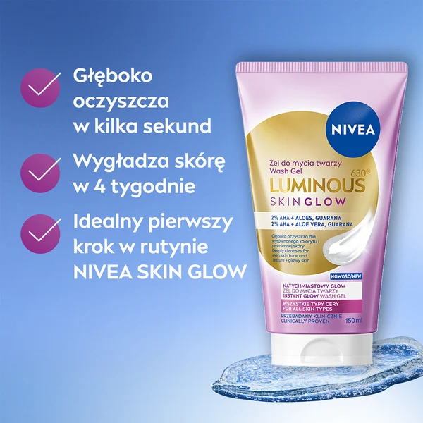 NIVEA Luminous630 żel do mycia twarzy z AHA